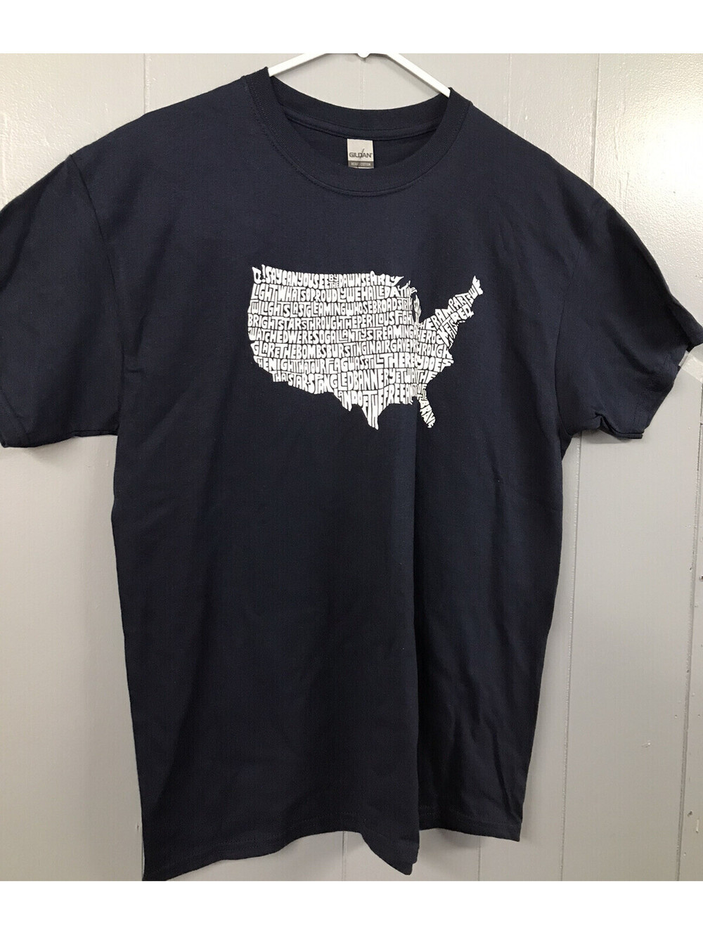 LA POP ART T-shirt. Navy-United States-Star Spangled Banner-White. Mens L.  NWT.